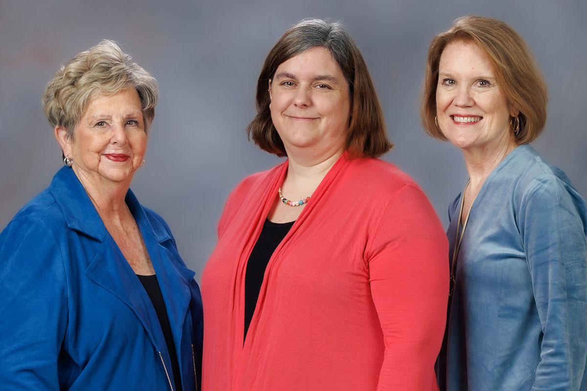 Internal Medicine Residency Program staff from left to right: Cheryl Moss, Angel Tapley, and Caroline Griffin.